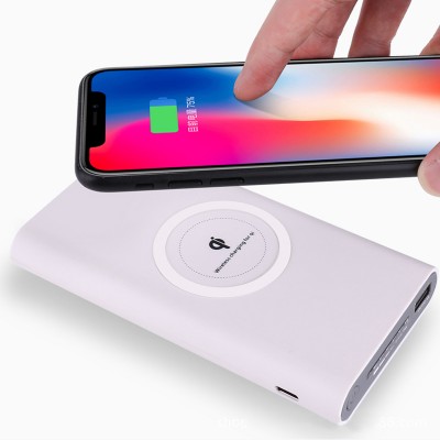 10000mAh wireless power bank LED Display 3 in 1 charging qi wireless charger power bank